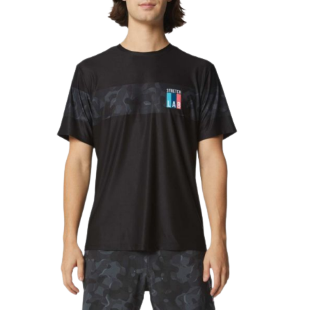 WITH - CYRUS TEE - CHROMATIC CAMO GREY/BLACK